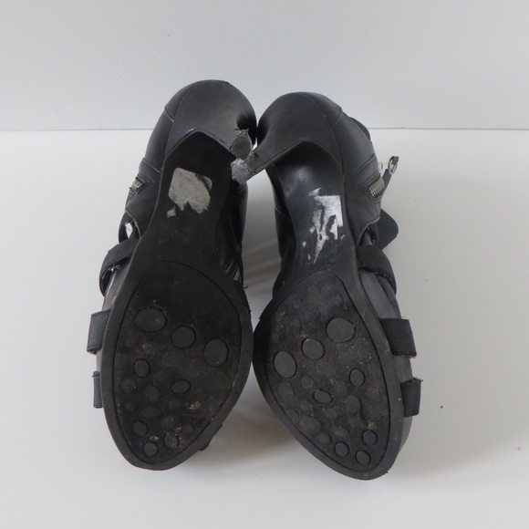 Carlos Santana Black Bandage Caged Peeptoe Sandals, Size 7.5 🔴CLEARANCE🔴 - Picture 5 of 5